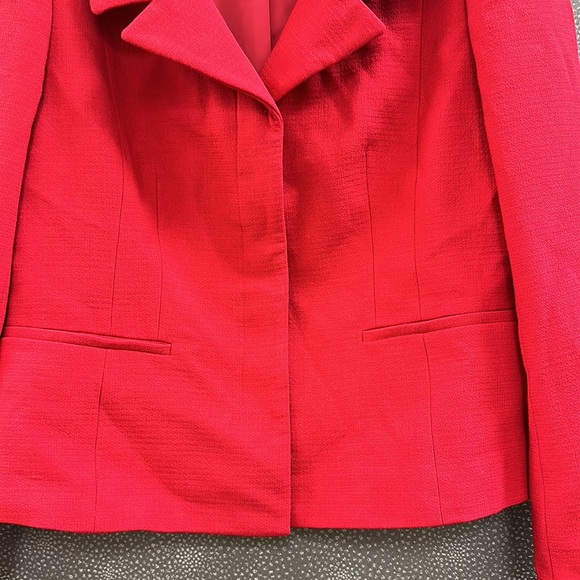 🔥🔥🔥NEW Ann Taylor Red Wool-Blended Blazer Jacket - Picture 5 of 7